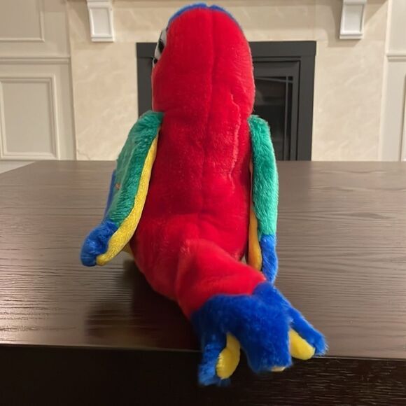 Vintage 90s Ty Beanie Buddy Jabber Parrot Plush Toy, Stuffed Animal Stuffed 11” - Picture 3 of 7